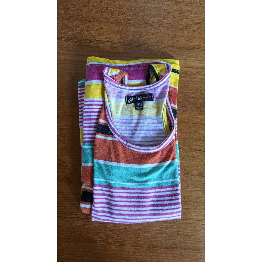 Girl's Striped Summer Dress Size 10/12 READ Description